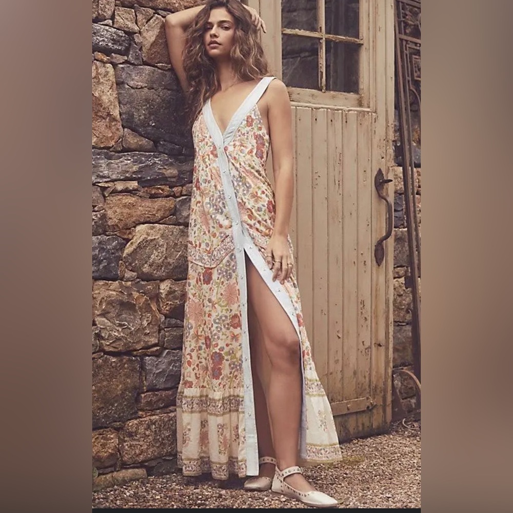 Free People Kelso Sleeveless Floral Maxi Dress